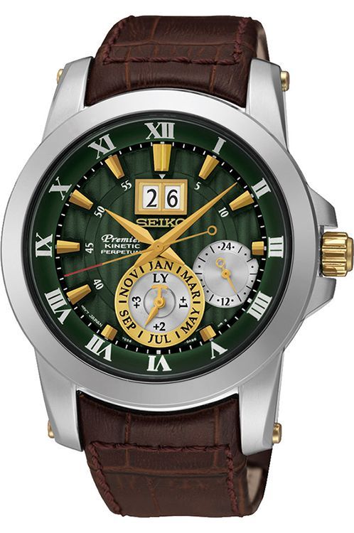 Seiko Kinetic Perpetual 41.5 mm Watch in Green Dial