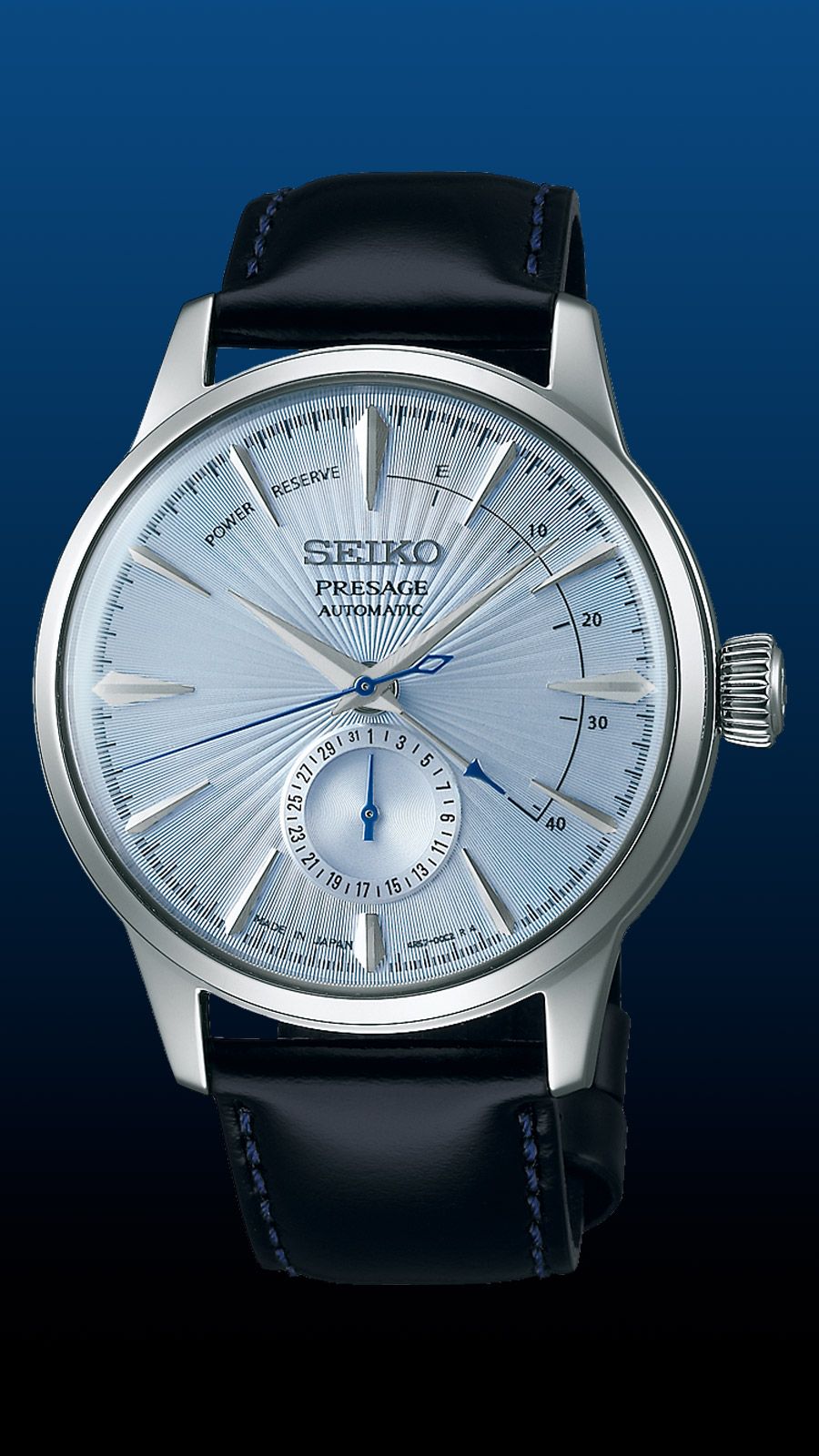 Power Reserve Seiko Blue Presage Seiko Presage Automatic Analog