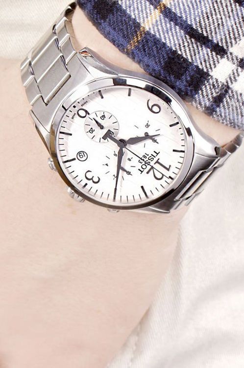 Tissot Stylis T 43 mm Watch in White Dial