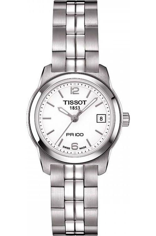 Tissot PR 100 25 mm Watch in White Dial