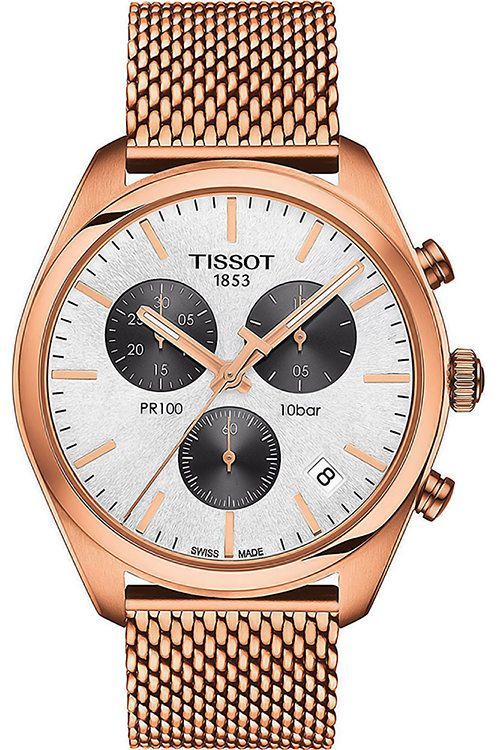 Tissot PR 100 41 mm Watch in Silver Dial