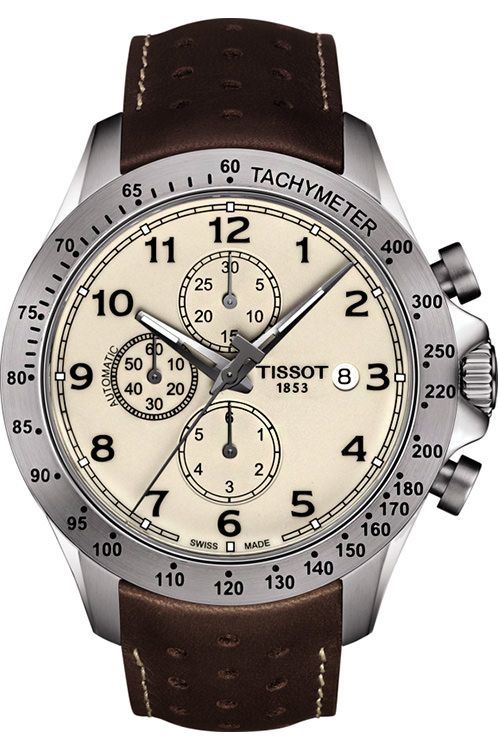 Tissot Tissot V8 45 mm Watch in Ivory Dial