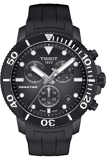 Tissot Tissot Seastar 1000 45.5 mm Watch in Black Dial