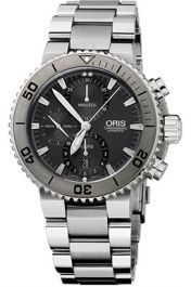 Oris Titan Chronograph 46 mm Watch in Grey Dial