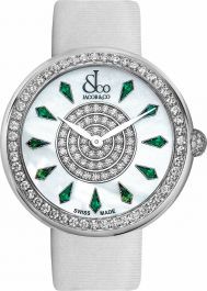 Jacob Co. Brilliant One Row 38 mm Watch in MOP Dial