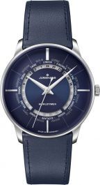 Junghans Meister Worldtimer 40.4 mm Watch in Blue Dial