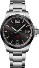 Longines Conquest V.H.P. 41 mm Watch in Black Dial