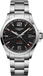 Longines Conquest V.H.P. 43 mm Watch in Black Dial