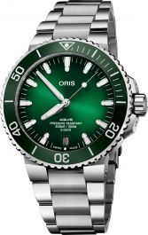 Oris Aquis Date Calibre 400 43.50 mm Watch in Green Dial