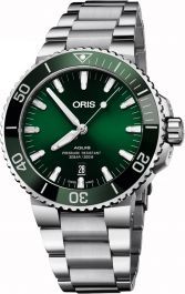 Oris Aquis Date 43.5 mm Watch in Green Dial