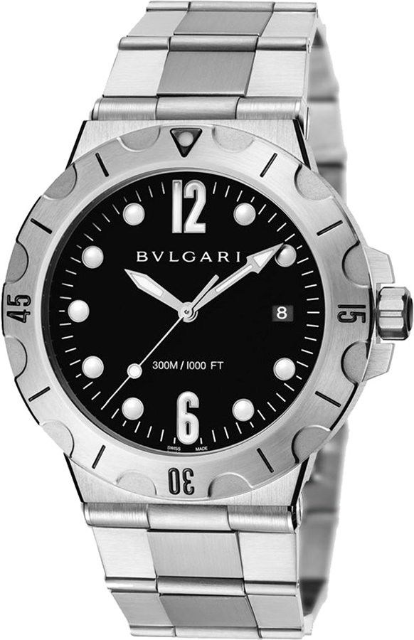 BVLGARI Diagono Automatic Men watch in Round case Black Dial
