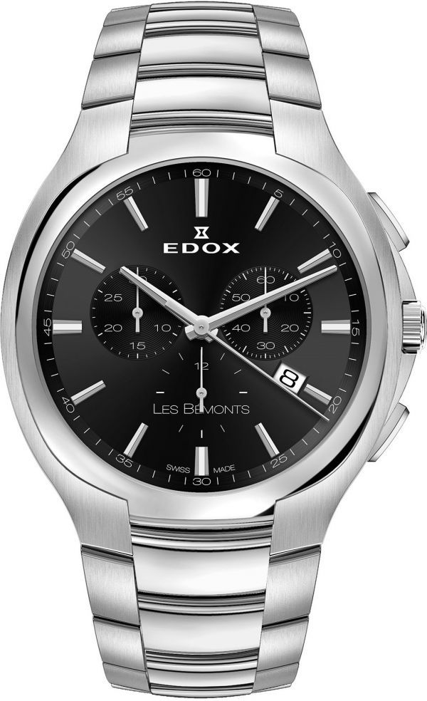 Edox Les Bemonts 42 mm Watch in Black Dial