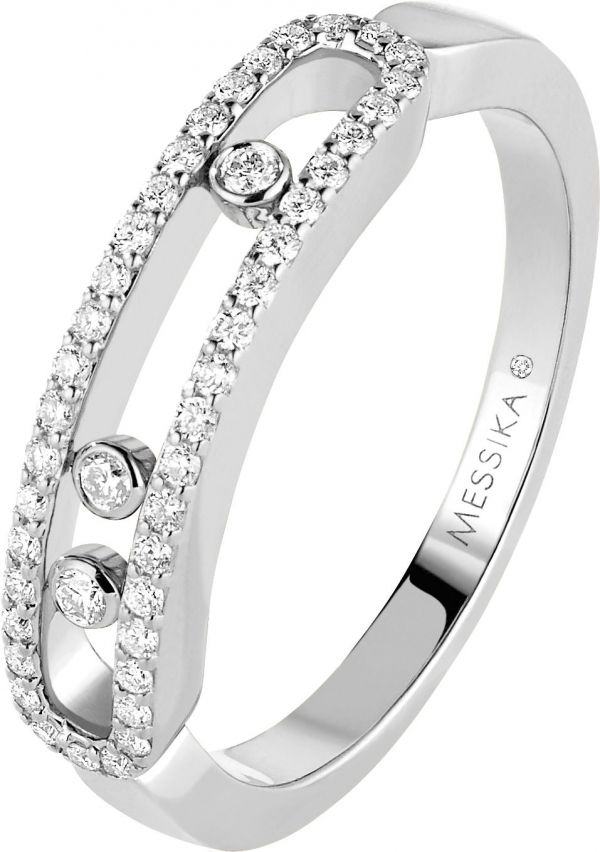 Messika Move Classique White Gold Ring Jewellery 04683-WG-50 Ethos