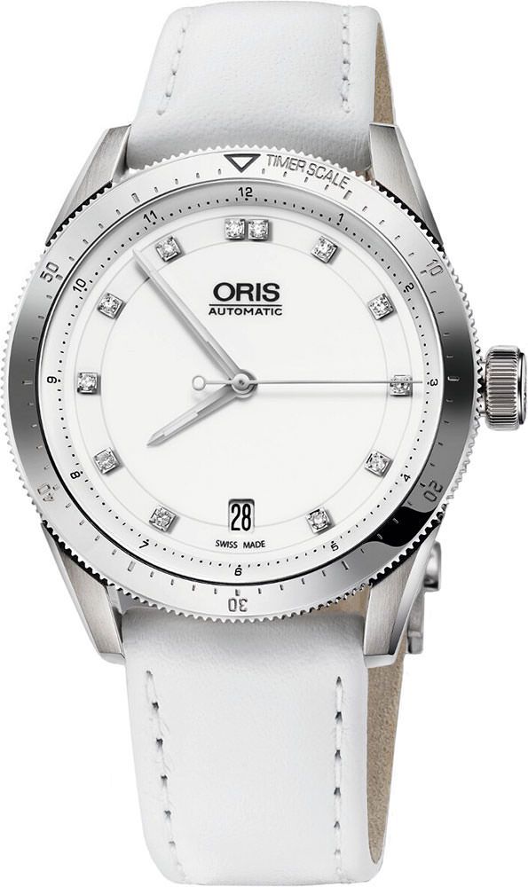 Oris Artix GT Date Diamonds 37 mm Watch in White Dial