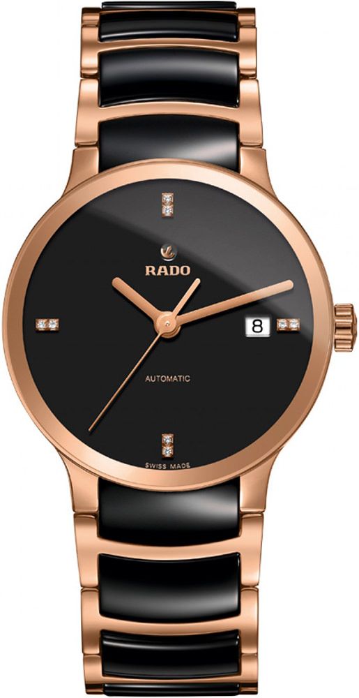 RADO Centrix r30036712セントリックス ダイヤモンド☆ Rado Centrix Two-Tone R30036712 Diamonds Black Dial 38mm