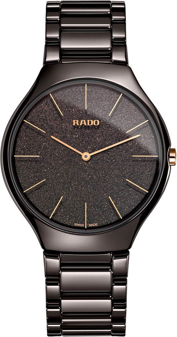 Rado True Thinline 39 mm Watch in Brown Dial