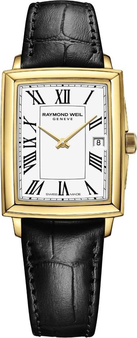 raymond weil geneve ladies gold watch leather strap