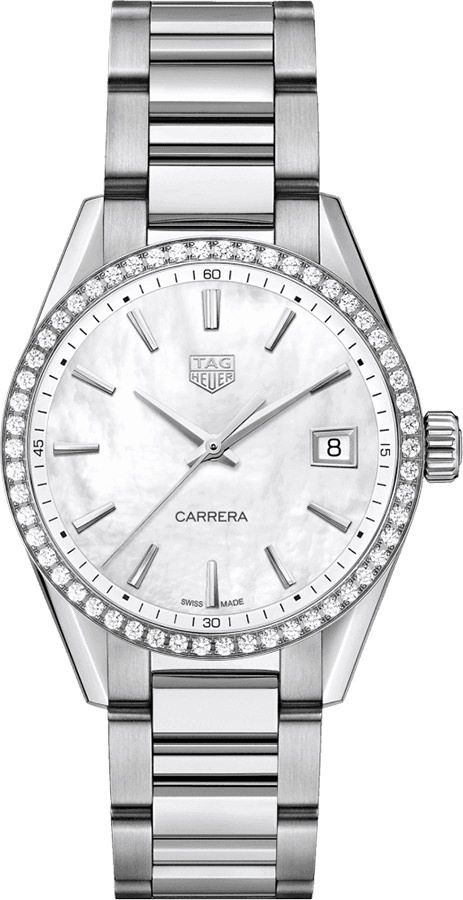 TAG Heuer Carrera Quartz Women Watches in Round case Mother-of-Pearl Dial