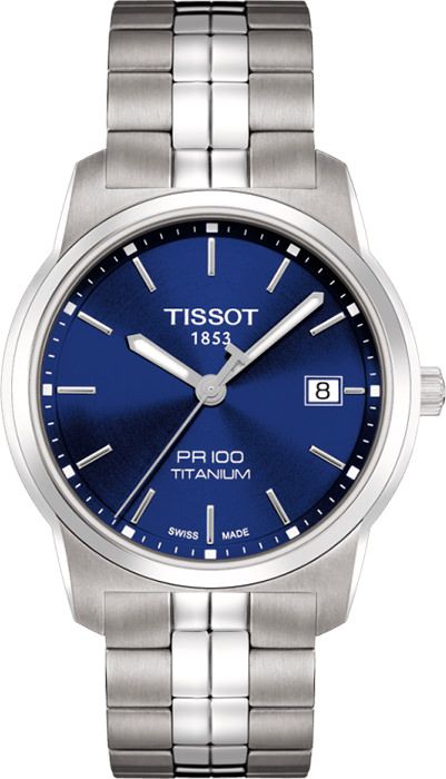 Tissot T-Classic Quartz Men Watches in Round case Blue Dial