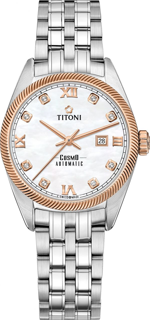 ホワイト シャビーシックス タンドミラー ヴィンテージ加工 0923-011 Titoni Cosmo Automatic Watch | 818 SRG-652