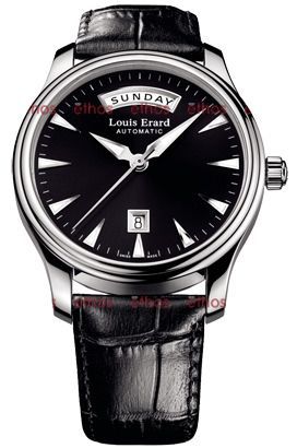 Louis Erard Heritage 40 mm Watch in Black Dial