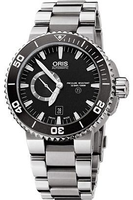 Oris Titan Small Second, Date 46 mm Watch in Black Dial For Men - 1