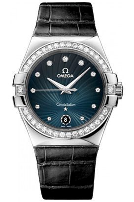 Omega Constellation  Blue Dial 35 mm Quartz Watch For Women - 1