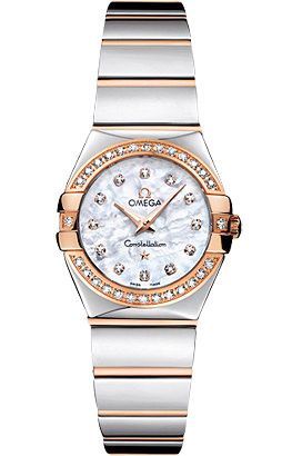 Omega Constellation  Gold Dial 24 mm Quartz Watch For Women - 1