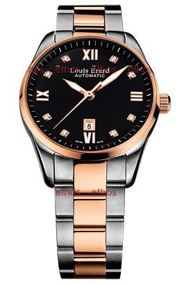 Louis Erard Heritage  Black Dial 30 mm Automatic Watch For Women - 1