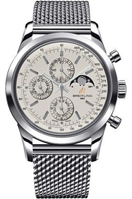 Breitling Transocean Chronograph 1461 46 mm Watch in White Dial For Men - 1