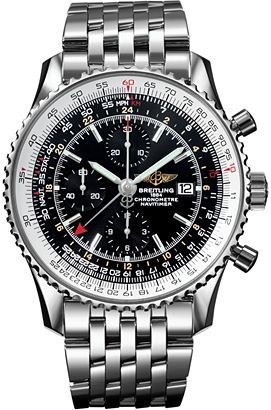 Breitling  Navitimer World Black Dial 46 mm Automatic Watch For Men - 1