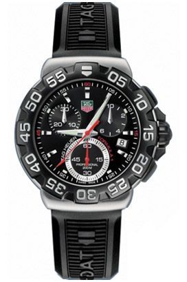 TAG Heuer  41 mm Watch in Black Dial For Men - 1