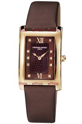 Frederique Constant Classics Art Deco Brown Dial 39 mm Quartz Watch For Women - 1