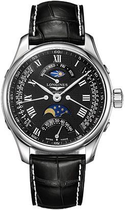 Longines  44 mm Watch in Black Dial For Men - 1