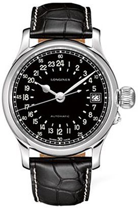 Longines  48 mm Watch in Black Dial For Men - 1