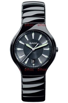 Rado True Round  Black Dial 40 X 45.1 mm Quartz Watch For Men - 1