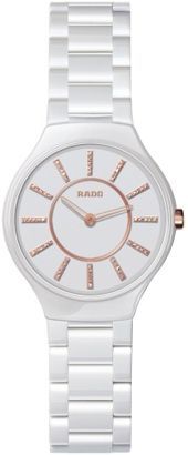 Rado True Round  White Dial 30 mm Quartz Watch For Women - 1