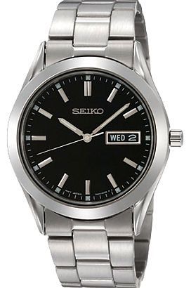 Seiko Mens  Black Dial 37 mm Quartz Watch For Men - 1