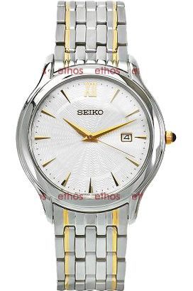 Seiko Stylish Dress  White Dial 38 mm Quartz Watch For Men - 1