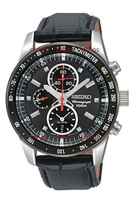 Seiko Conceptual  Black Dial 40 mm Quartz Watch For Men - 1