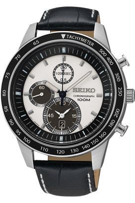 Seiko Sports  White Dial 43 mm Quartz Watch For Men - 1