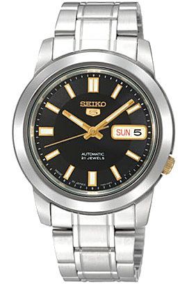 Seiko Seiko 5  Black Dial 38 mm Mechanical Watch - 1