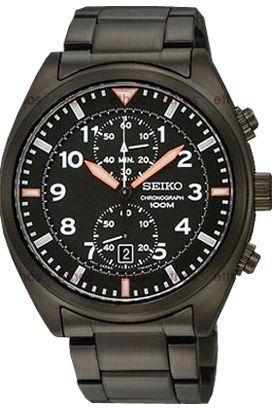 Seiko  40 mm Watch in Black Dial For Men - 1