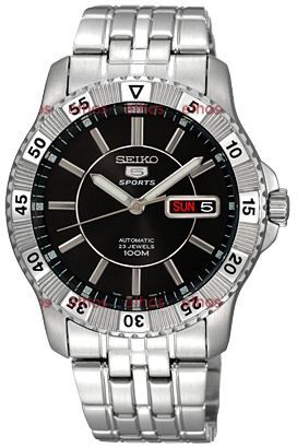 Seiko 5 Sports  Black Dial 38 mm Automatic Watch For Men - 1