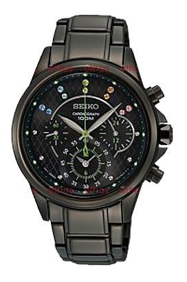 Seiko 5 Sports  Black Dial 34 mm Quartz Watch For Women - 1