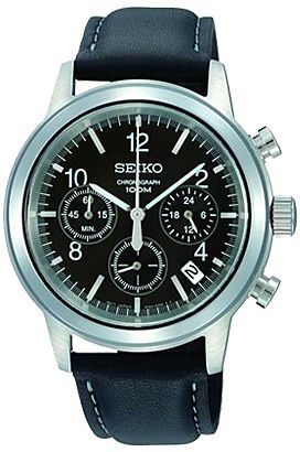 Seiko Stylish Dress  Black Dial 40 mm Quartz Watch For Men - 1