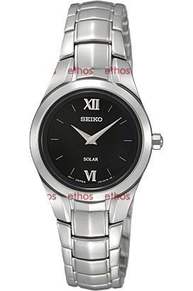 Seiko Solar  Black Dial 22 X 22 mm Quartz Watch For Women - 1