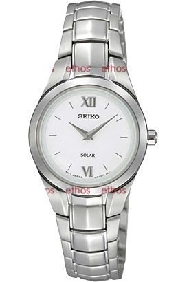 Seiko Solar  White Dial 26 mm Quartz Watch For Women - 1