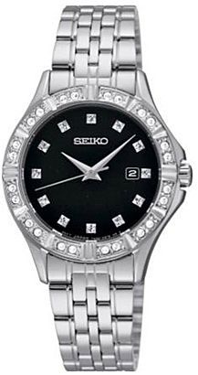 Seiko Seiko Ladies  Black Dial 34 mm Quartz Watch For Women - 1