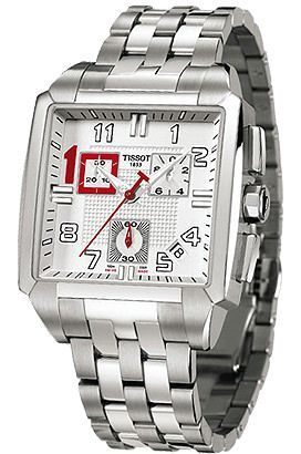Tissot T-Lady Quadrato Silver Dial 40 mm Quartz Watch - 1